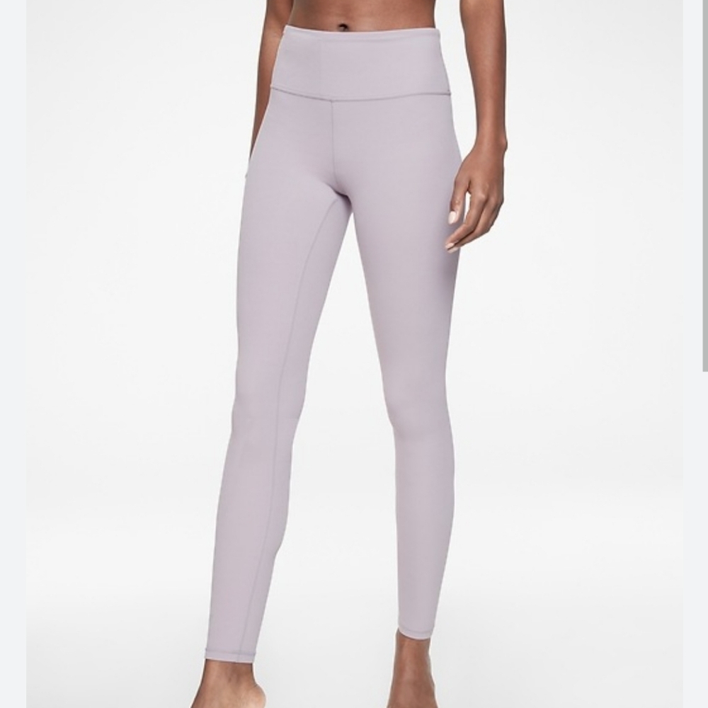 Athleta XLT Lilac Stone Powervita Elation tights Legging XL TALL Long